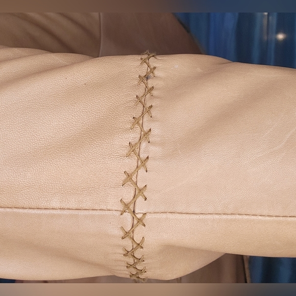 Vintage Anne Klein Tan Leather Jacket - Picture 9 of 10